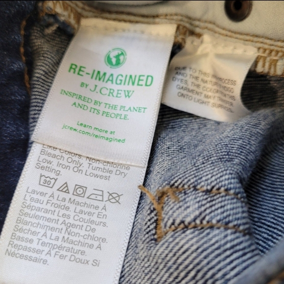 J Crew Women's SZ 2 Denim Jean Skirt med wash boho casual coastal Beachy Zip - Picture 7 of 9